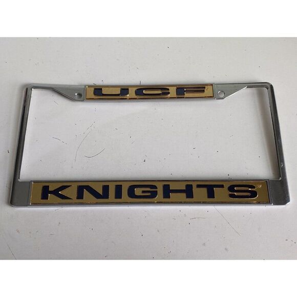 UCF Knights Central Florida Black Gold Metal Laser Cut License Plate Frame - Picture 1 of 6